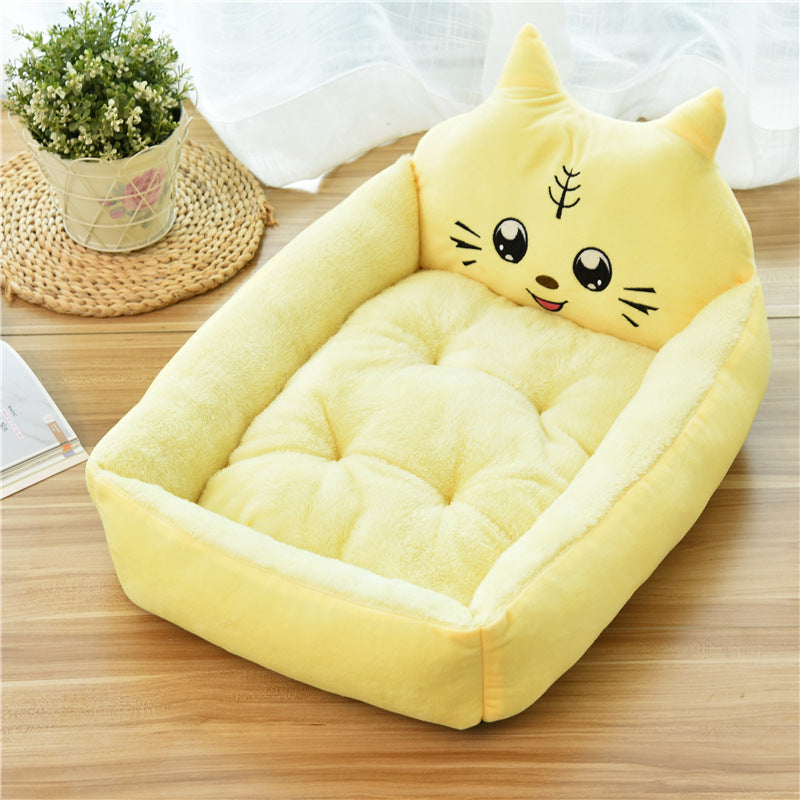 Large Pet Bed – Soft Fleece Cozy Dog & Cat Nest in 7 Colors