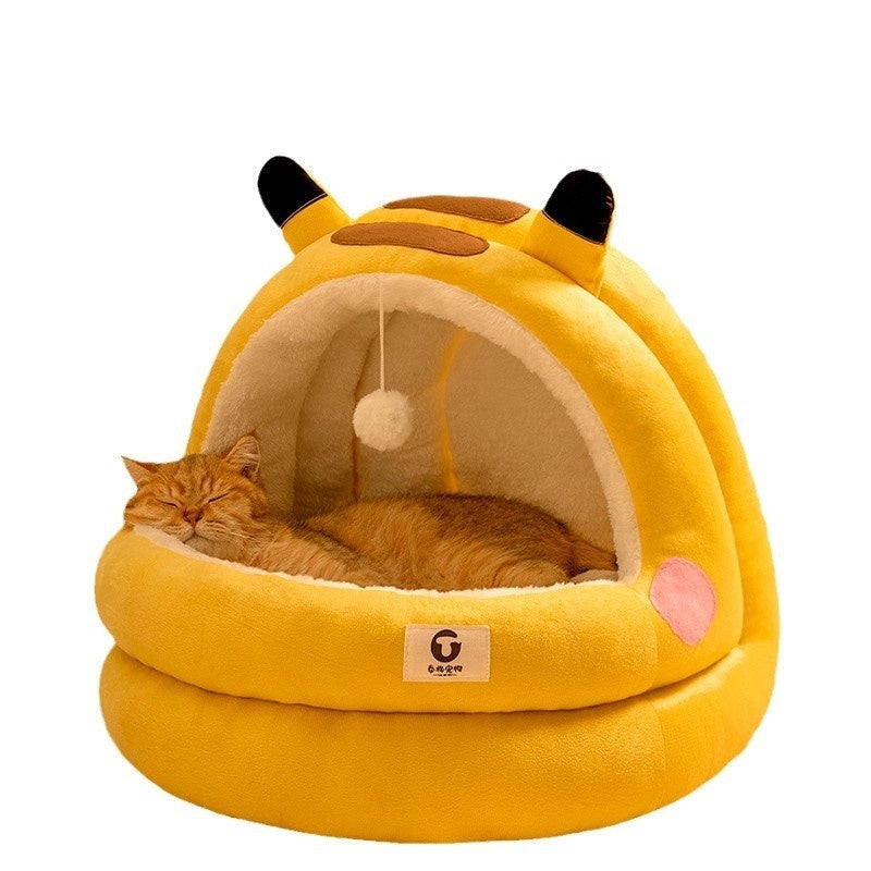 Four-Seasons Cat Nest – Warm Closed Bed for Cozy, All-Year Comfort