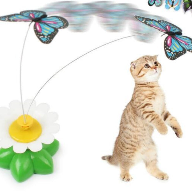 Electric Rotating Flower Toy – Interactive Automatic Pet Play for Cats & Dogs