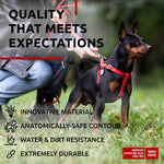 Red Waterproof Dog Harness Adjustable for Small Dogs S Size 1622 Inch