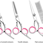 Pet Dog Grooming Scissors Stainless Straight Curved Thinning Shears Trimmer Kits