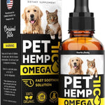 Hеmp and Salmon Oil for Dogs Skin Coat Hеalth 3 6 9 Omega Calming Treat 1 Fl Oz